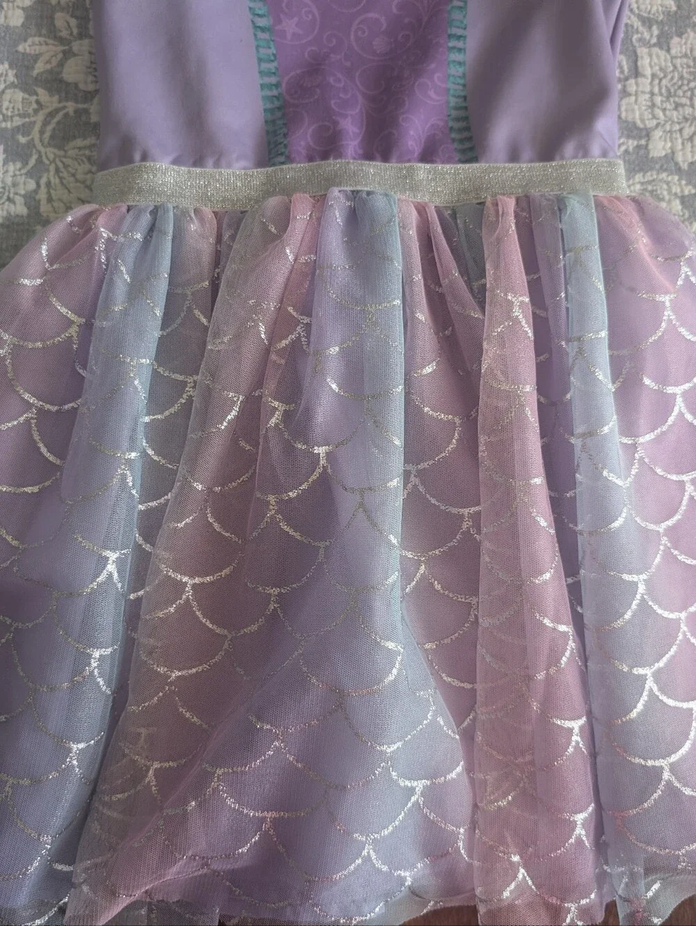 Disney Lavender and Pink Mermaid Dress Costume/ Girl 7/8 - Picture 3 of 4